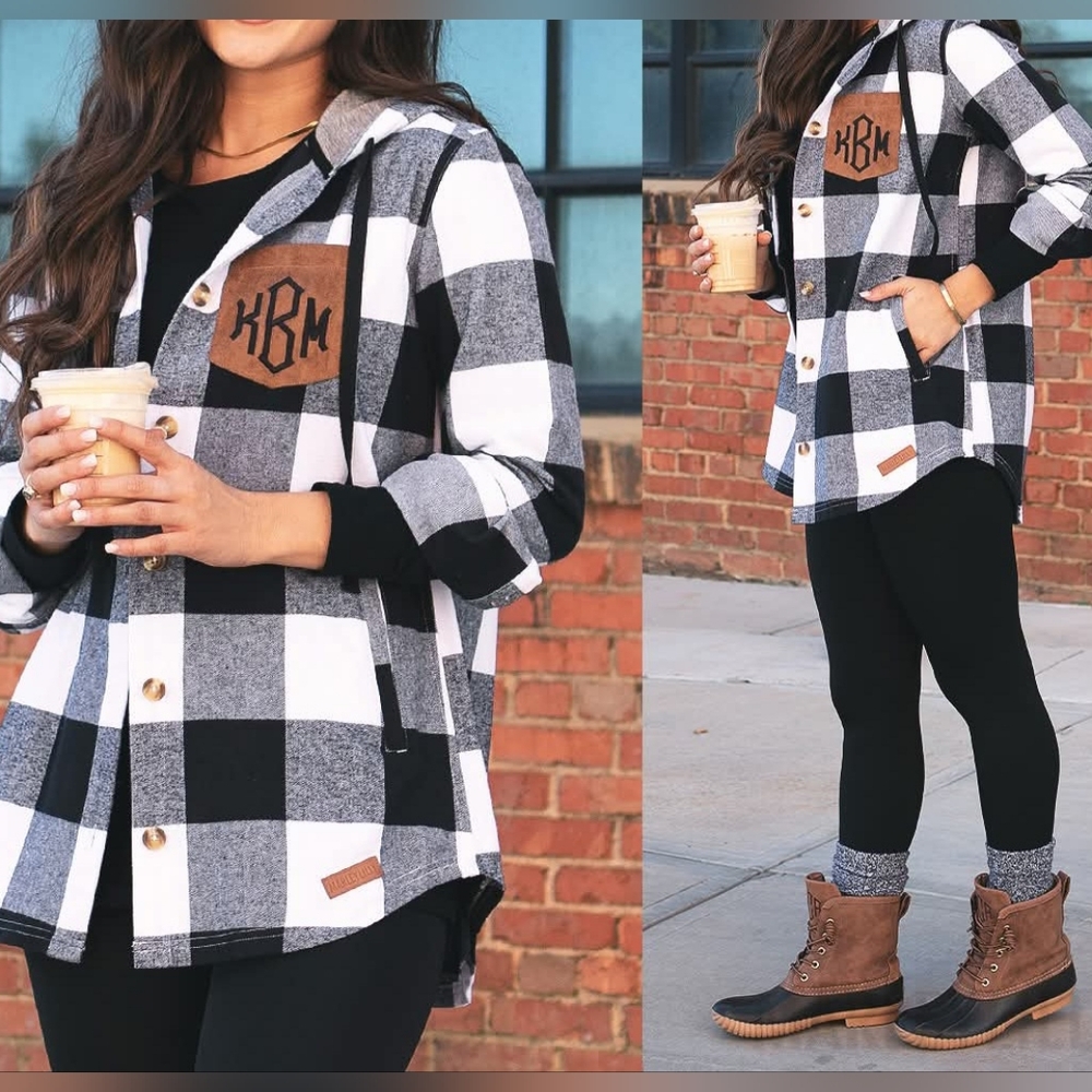 NWOT Monogrammed Shacket